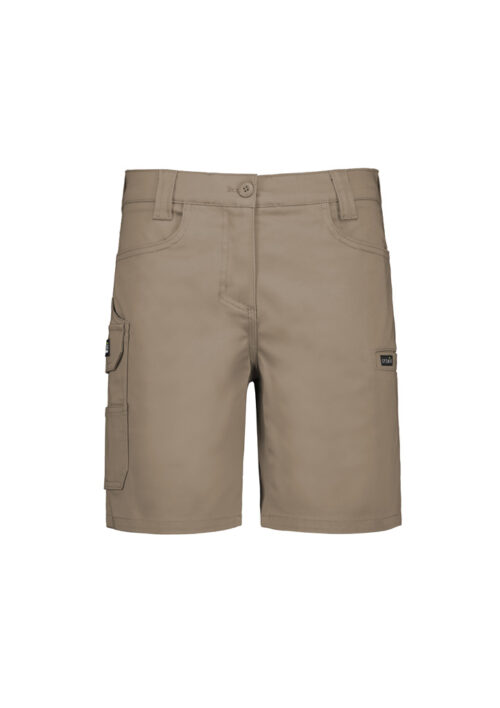 ZS735 Syzmik Womens Essential Stretch Cargo Short Product Stone 01