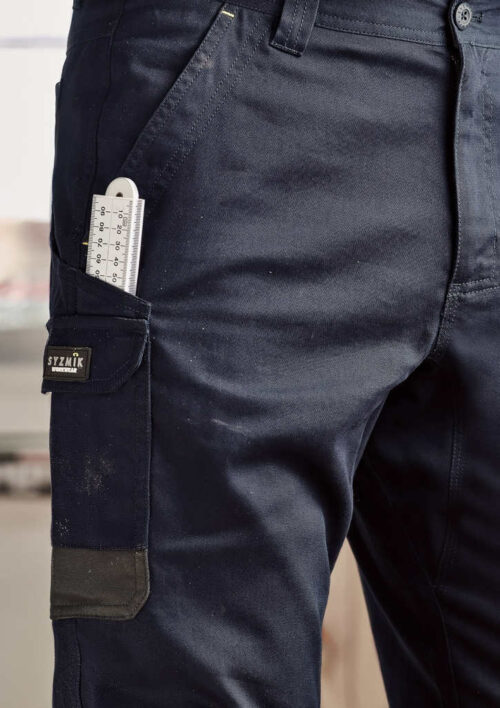 ZP145 Syzmik Mens Summer Cargo Pant aTalent Navy 02