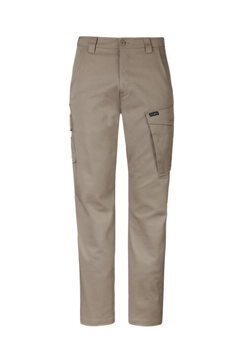 ZP230 Syzmik Mens Essential Basic Stretch Cargo Pant bProduct Khaki 01