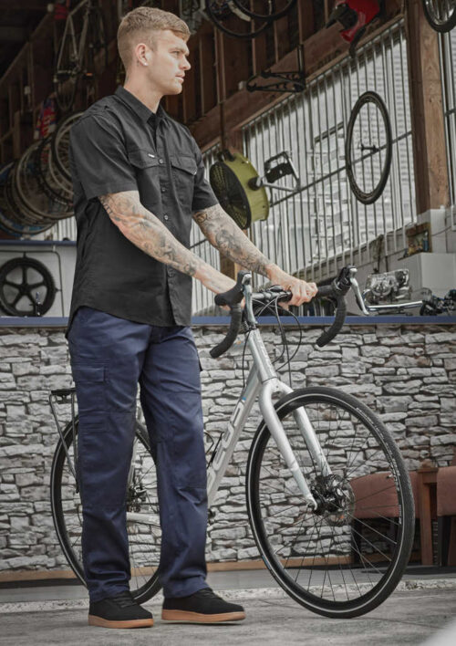 ZW001 Syzmik Mens Midweight Drill Cargo Pant aTalent Navy 01
