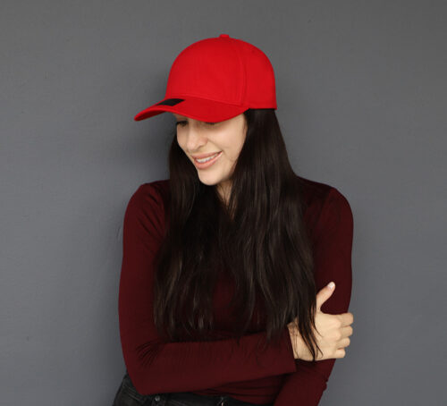 IV113 Cotton Spandex Cap red model