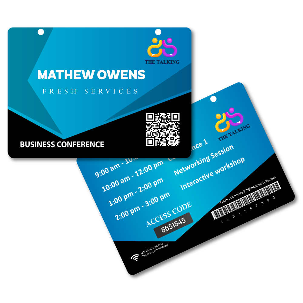 Pocketless Name Tag 105 x 74mm Landscape 4 PNTHMEL Pocketless Name Tag 105 x 74mm Landscape 2 holes