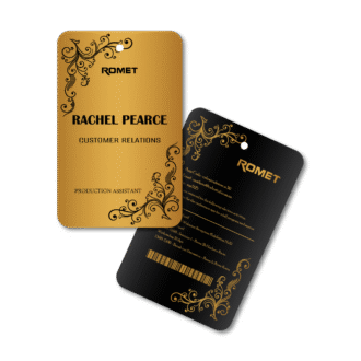 PNTHSMP Pocketless Name Tag 55 x 90mm Portrait 1 hole
