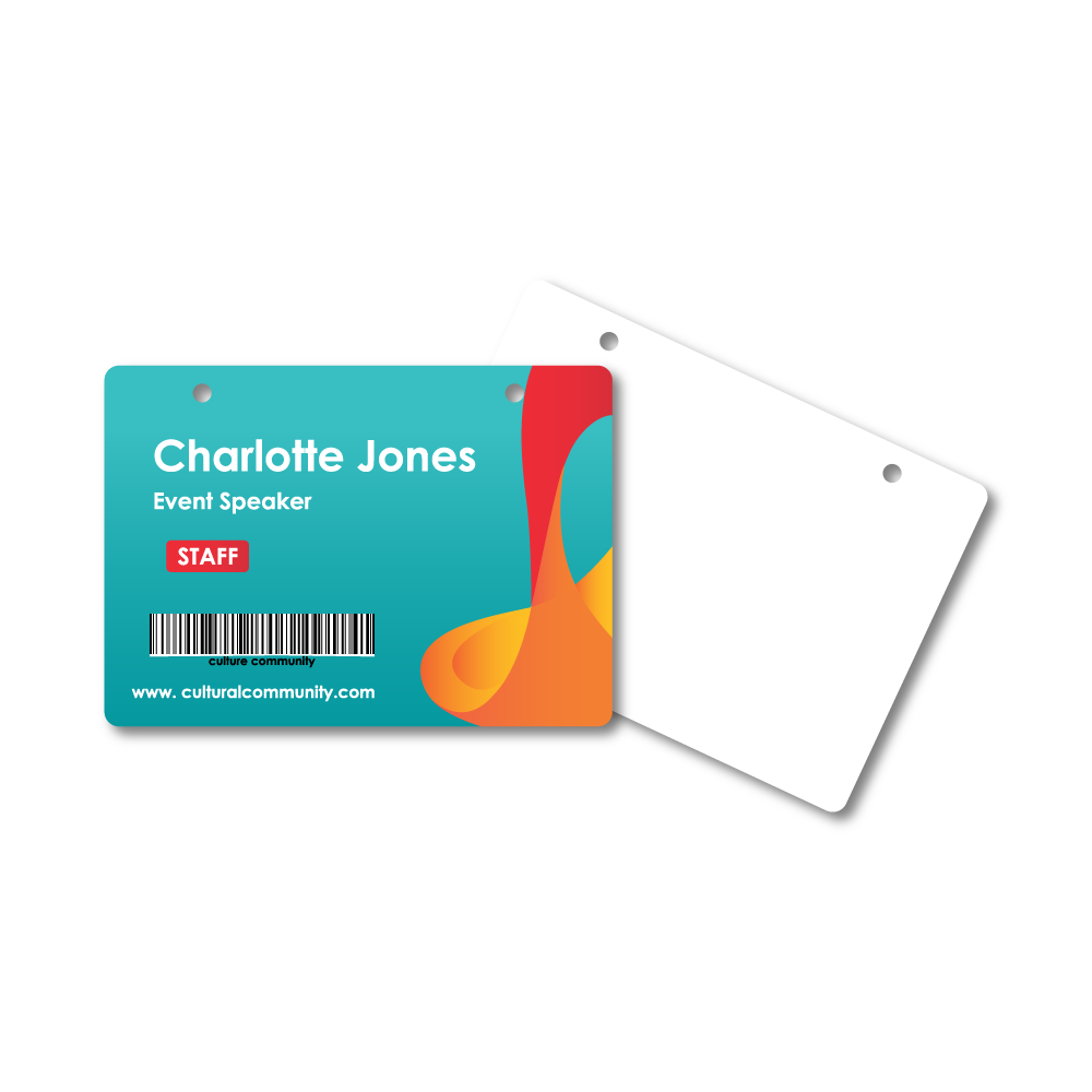Plastic Card (PET) Landscape Tag 105 x 74mm 4 PTUMEL Plastic Card (PET) Landscape Tag 105 x 74mm 2 holes