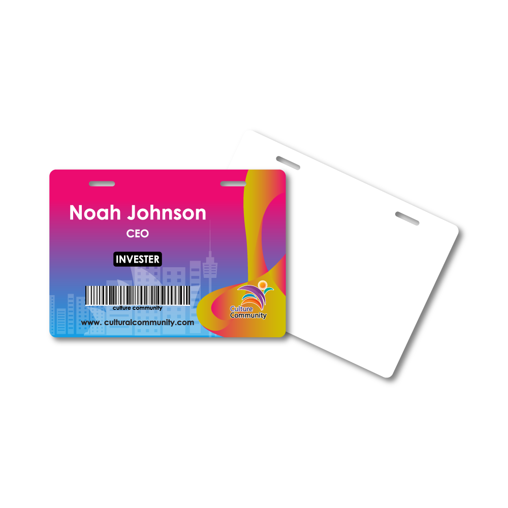 Plastic Card (PET) Landscape Tag 105 x 74mm 5 PTUMEL Plastic Card (PET) Landscape Tag 105 x 74mm 2 slots