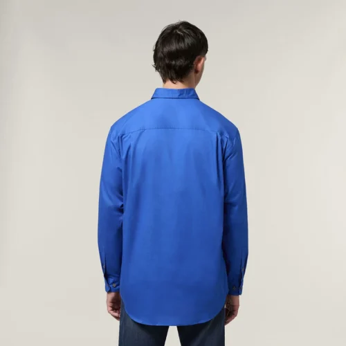 Y04004 Hard Yakka Mustang Closed Front Workshirt Cobalt 2