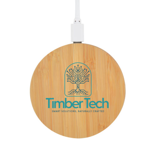 LL0220 Arc Round Bamboo Wirless Charger DigitalPrint