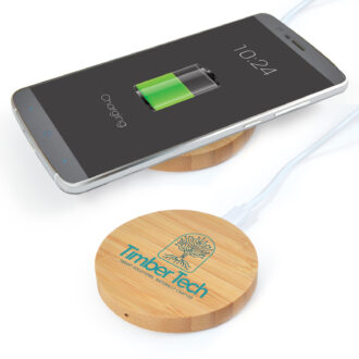 LL0220 Arc Round Bamboo Wirless Charger main