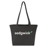 Black Canvas Zippered Bag