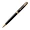 1950784 Parker Sonnet Ballpoint Metal Pen Lacquer Black 23K Gold Plated Trim 1