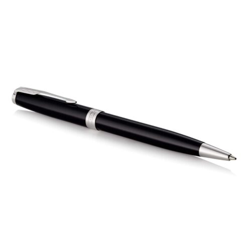 1950792 Parker Sonnet Ballpoint Metal Pen Lacquer Black Palladium CT 4