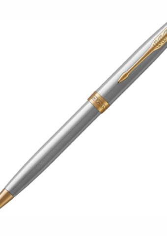 1950798 Parker Sonnet Ballpoint Metal Pen Stainless 23K Gold 1
