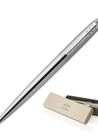 1953344 Parker Jotter Metal Ballpoint Pen Brushed Stainless CT 1