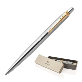 1953345 Parker Jotter Metal Ballpoint Pen Brushed Stainless GT 1