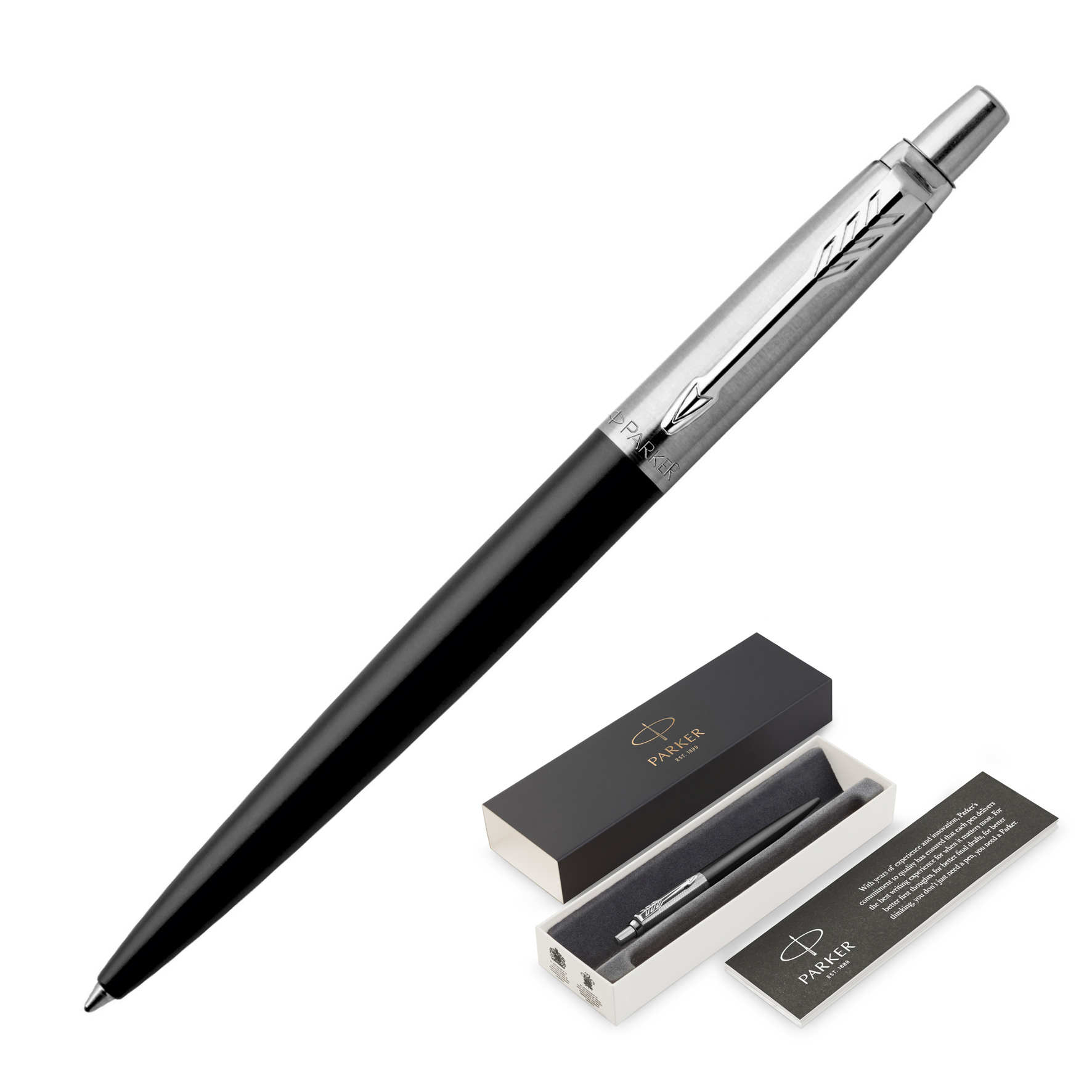 Parker Jotter Metal Ballpoint Pen Bond Street Black CT 1 1953346 Parker Jotter Metal Ballpoint Pen Bond Street Black CT 1