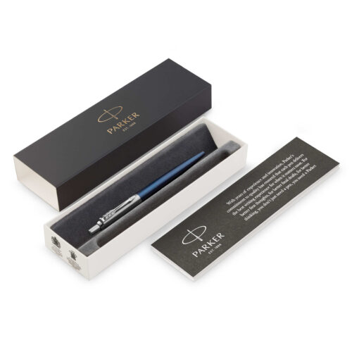 1953347 Parker Jotter Metal Ballpoint Pen Royal Blue CT 2