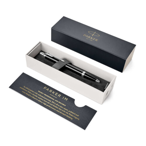 1975636 Parker IM Ballpoint Metal Pen Black CT 4