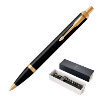 1975638 Parker IM Ballpoint Metal Pen Lacquer Black GT 1