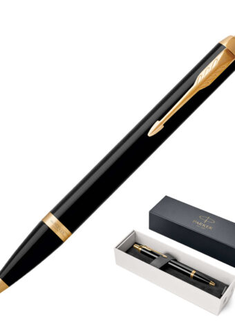 1975638 Parker IM Ballpoint Metal Pen Lacquer Black GT 1