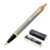 1975642 Parker IM Ballpoint Metal Pen Brushed Stainless GT 1