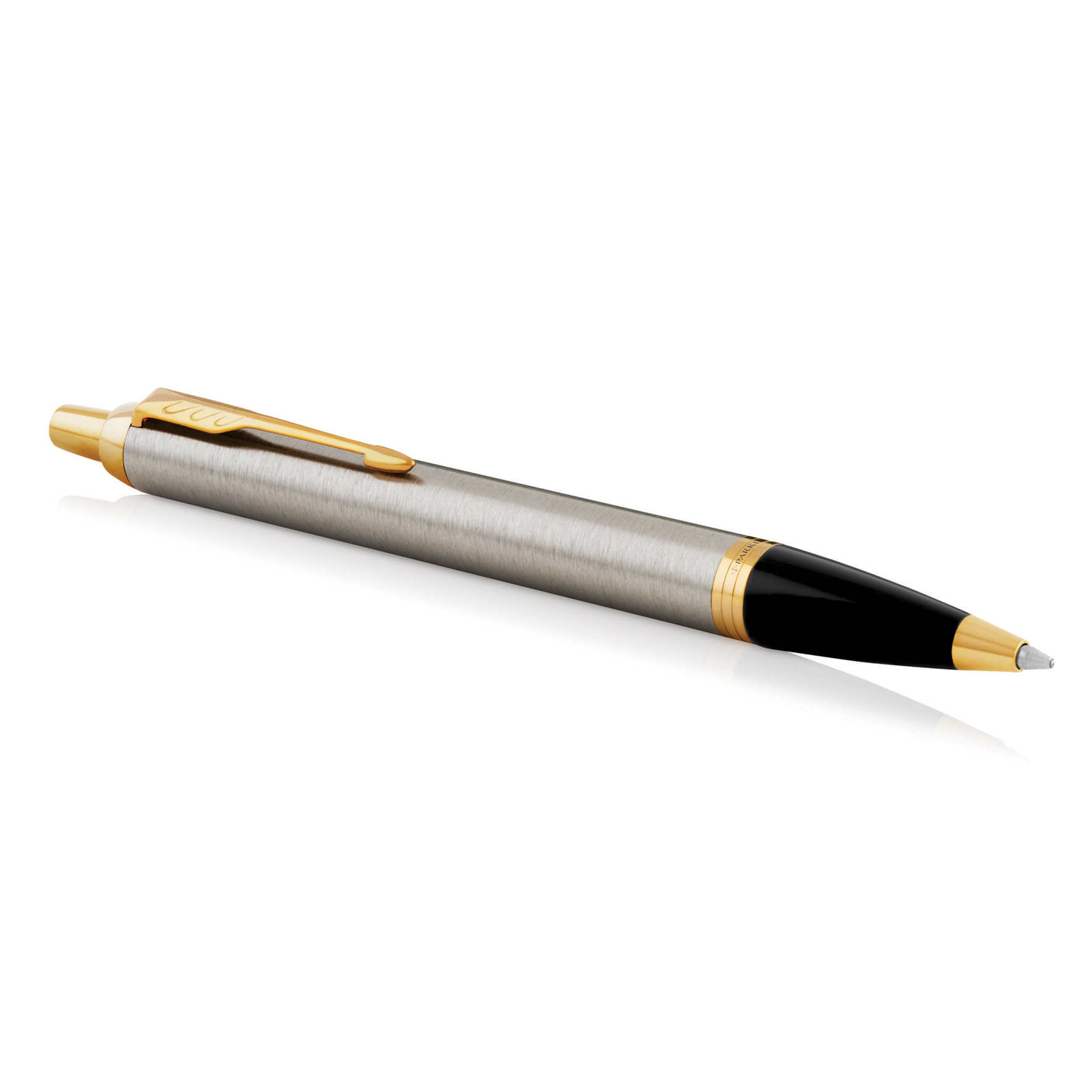 Parker IM Ballpoint Metal Pen Brushed Stainless GT 2 1975642 Parker IM Ballpoint Metal Pen Brushed Stainless GT 2