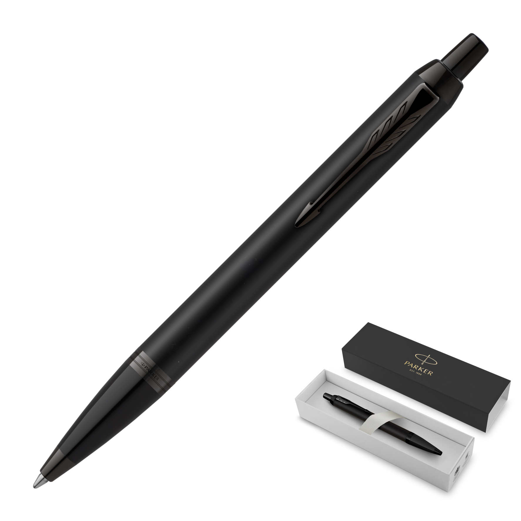 Parker IM Ballpoint Metal Pen Achromatic Matte Black BT 1 2127892 Parker IM Ballpoint Metal Pen Achromatic Matte Black BT 1