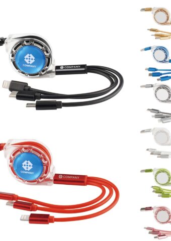 PCBA165 3 in 1 Retractable Charging Cable main