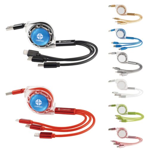 PCBA165 3 in 1 Retractable Charging Cable main