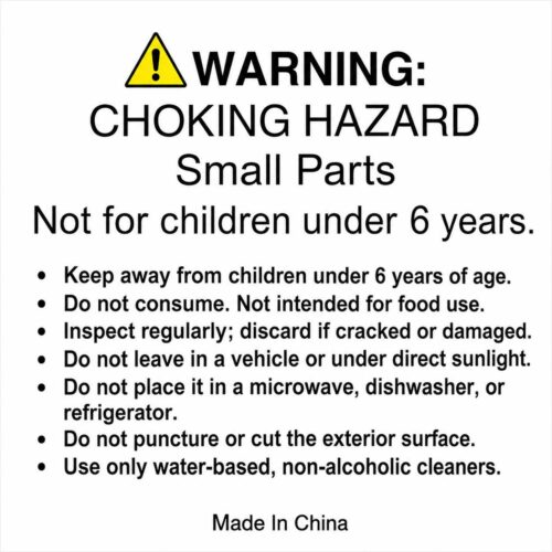 T530 Jelly Cube Sensory Toy warning label